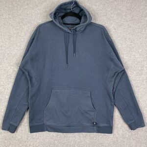 686 Sweatshirt Mens L Blue Everywhere Performance Double Knit Hoodie Pullover